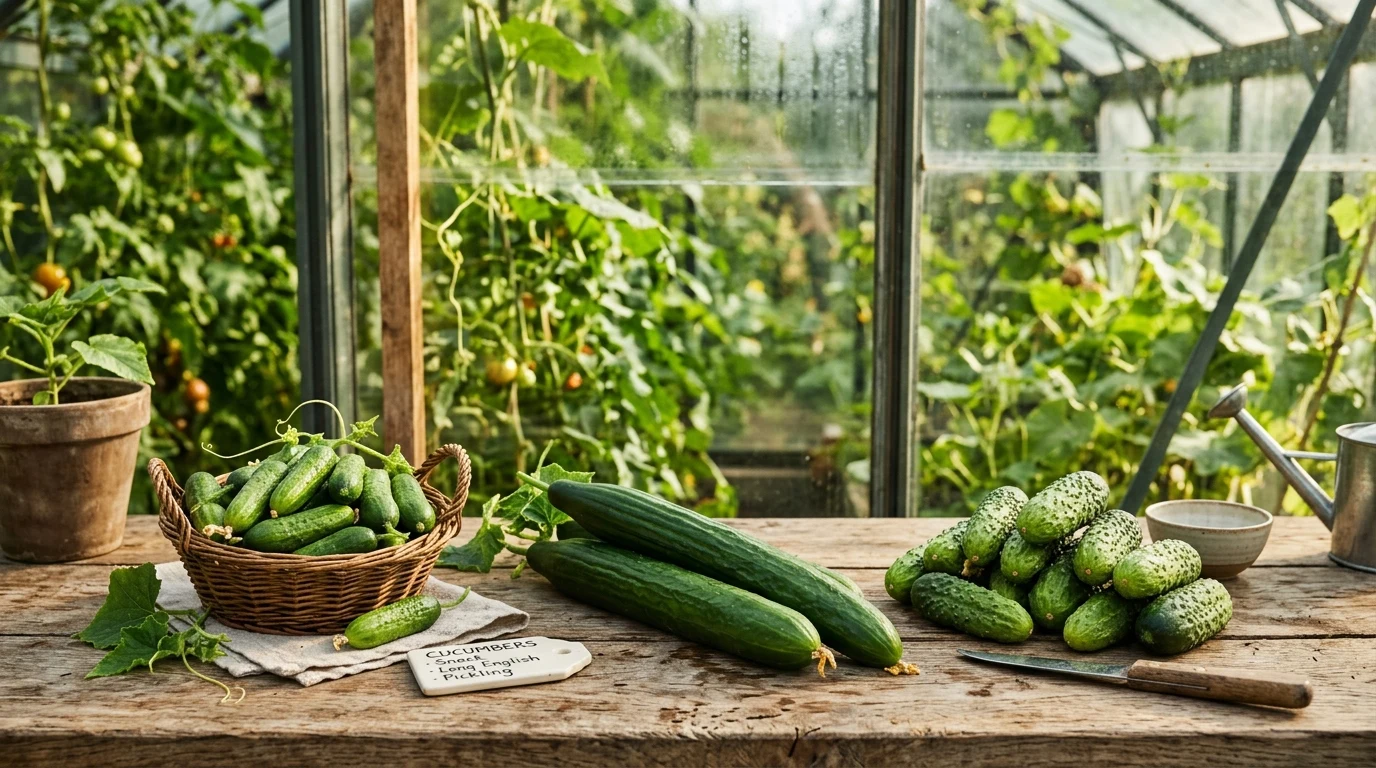 Sammenligning af forskellige agurkesorter på havebord
